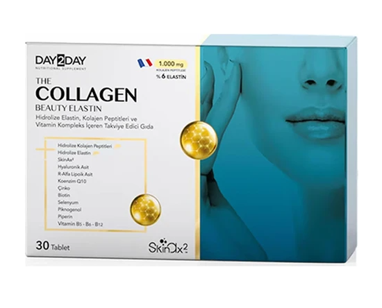 Day2Day The Collagen Beauty Elastin, коллаген + эластин комплекс для кожи, 30 таблеток