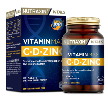 Nutraxin Vitamin Max C D Zinc, 60 таблеток