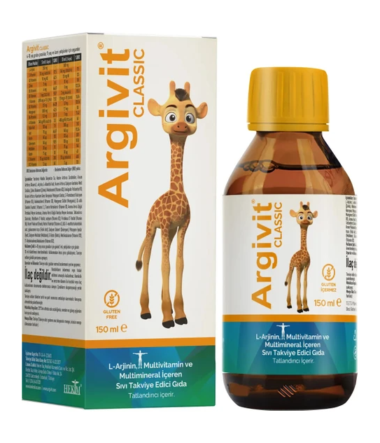 Argivit Classic сироп с L-аргинином и мультивитаминами, 150 мл