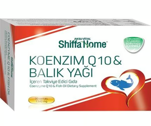 ShiffaHome Coenzyme Q10 + Fish Oil 30 Softgel Capsules