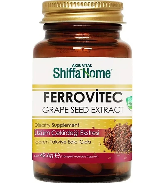 ShiffaHome FerroVite C Grape Seed Extract 170 mg 60 Capsules